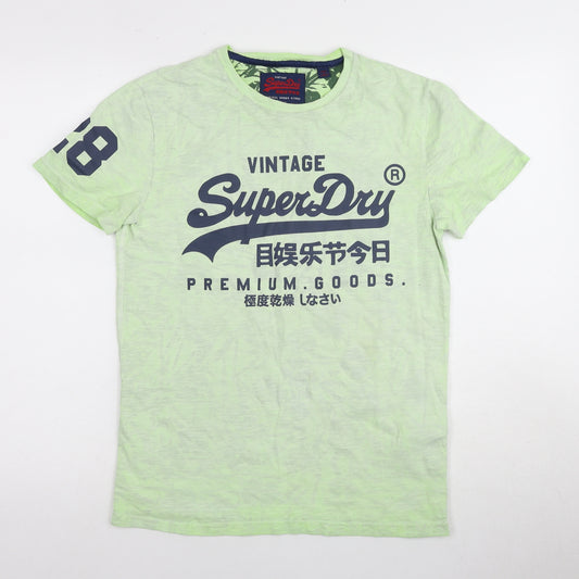 Superdry Men's Green Cotton Graphic Print T-Shirt S