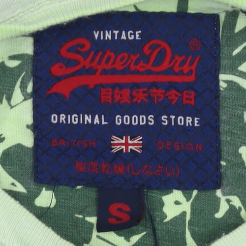 Superdry Men's Green Cotton Graphic Print T-Shirt S