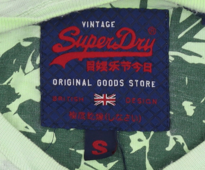Superdry Men's Green Cotton Graphic Print T-Shirt S