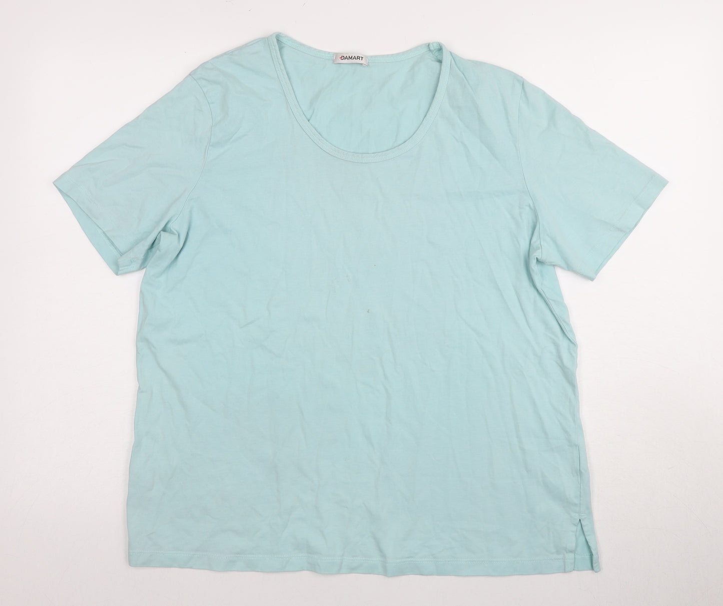 Damart Women Blue Basic T-Shirt Size 18/20