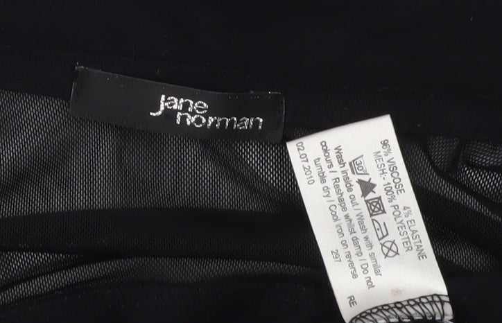 Jane Norman Women's Black Button-Up Shirt Size 8 Slim