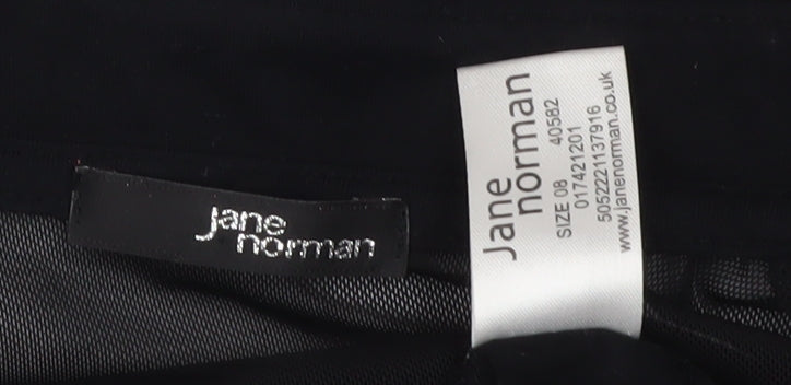 Jane Norman Women's Black Button-Up Shirt Size 8 Slim