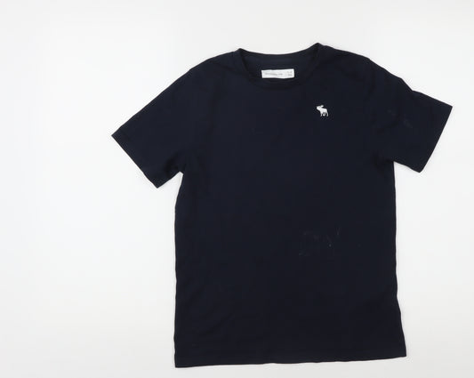 Abercrombie Kids Boys Black T-Shirt, Size 11-12, Logo Accent