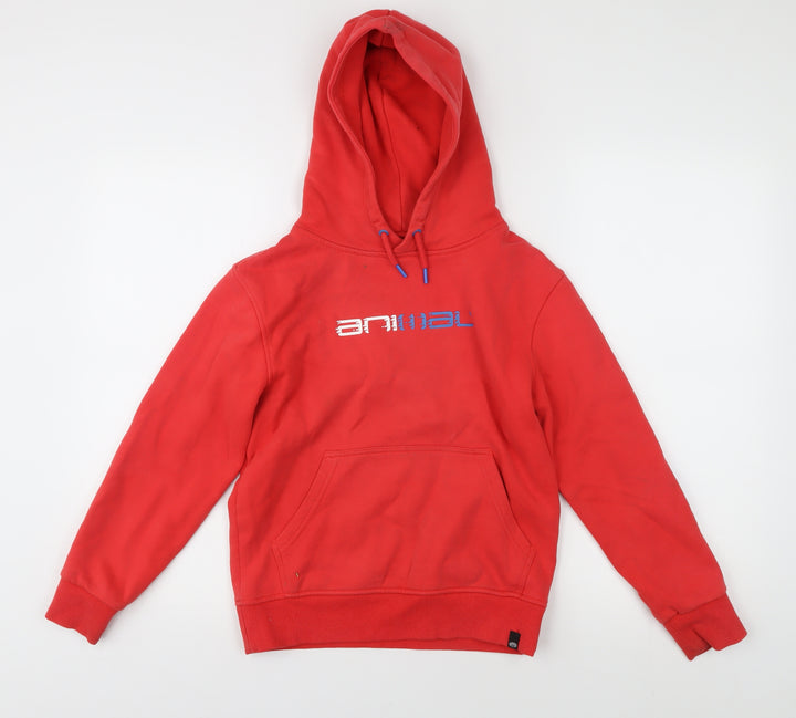 Animal Boys Red Pullover Hoodie - 9-10 Years, Casual