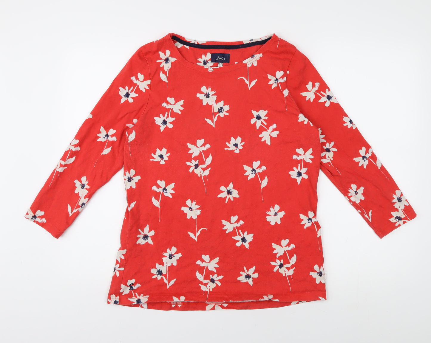 Joules Women's Red Floral T-Shirt Size 16