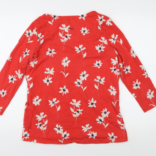 Joules Women's Red Floral T-Shirt Size 16