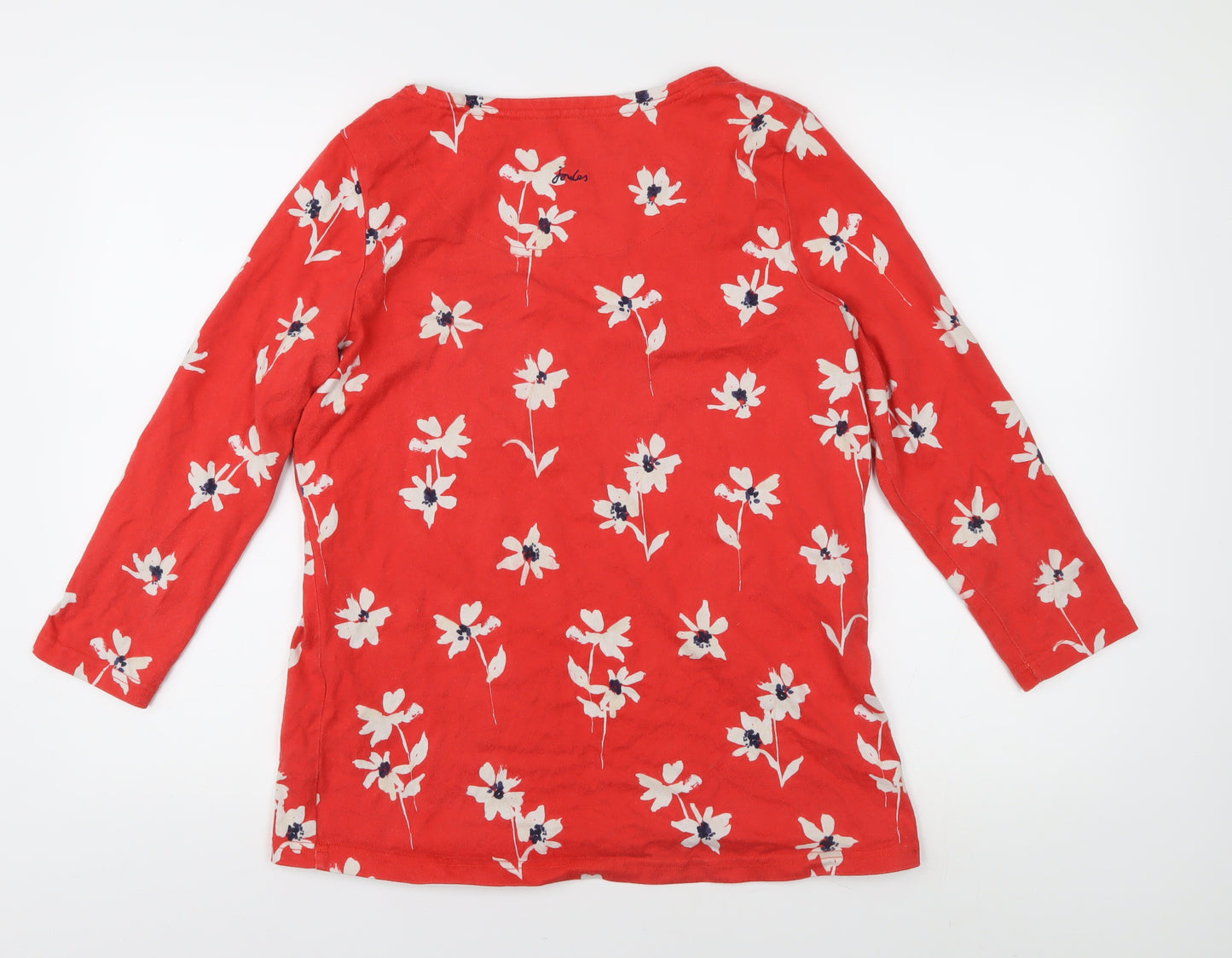 Joules Women's Red Floral T-Shirt Size 16