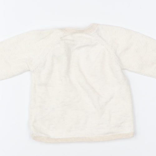 Mamas & Papas Ivory Unisex Cardigan 0-3 Months Cotton