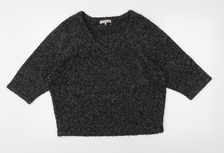 Great Plains Women's Grey V-Neck Pullover Jumper M