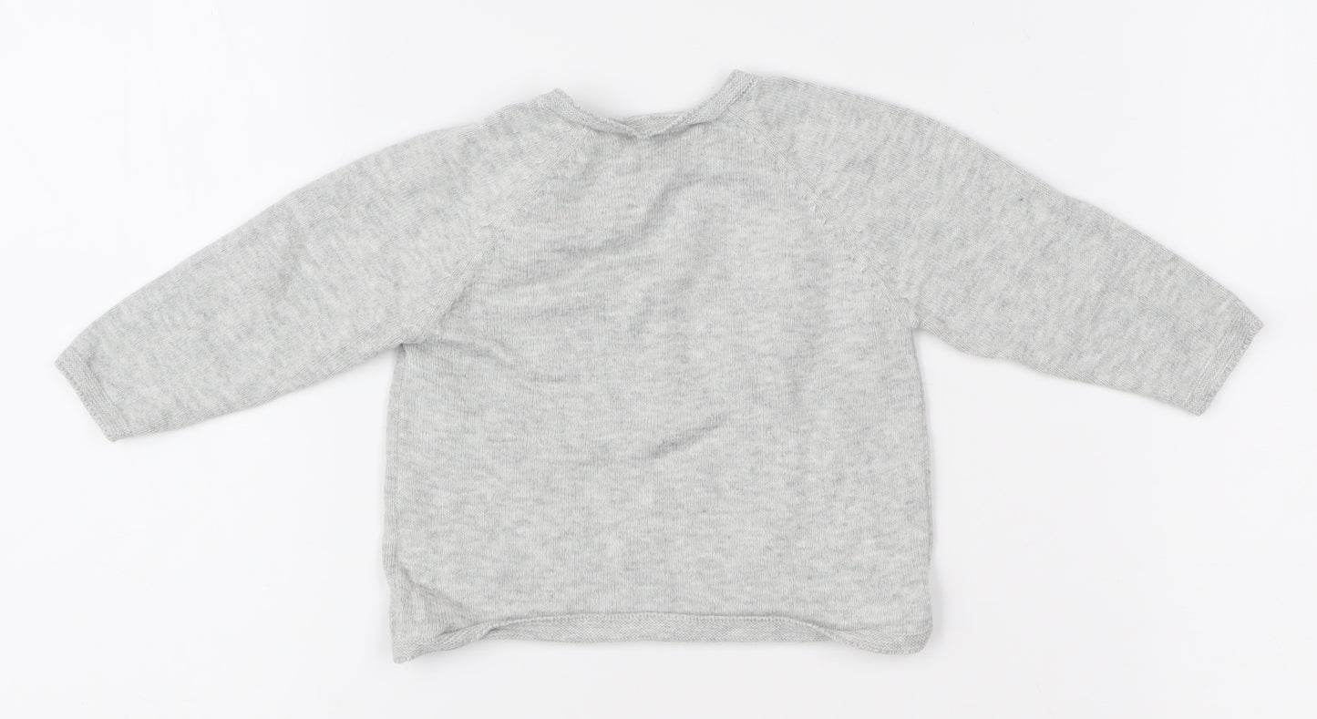 Mamas & Papas Grey Unisex Baby Pullover Jumper 0-3 Months