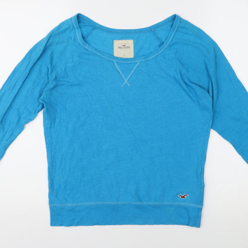 Hollister Women's Blue Basic Long Sleeve T-Shirt