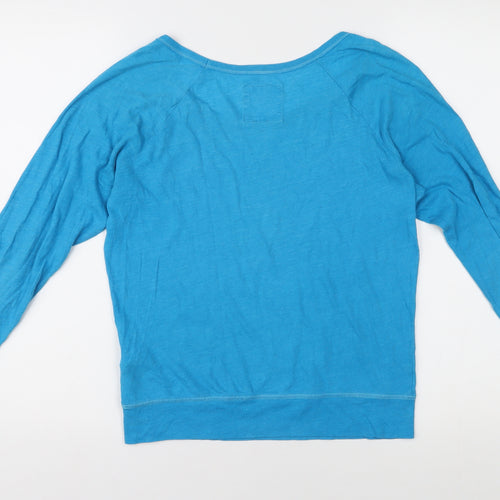 Hollister Women's Blue Basic Long Sleeve T-Shirt