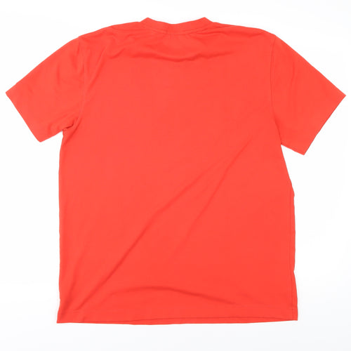 Champion Men's Red Crew Neck T-Shirt, Size M