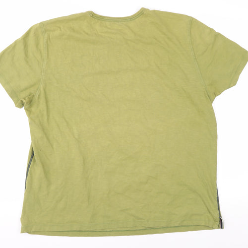 White Stuff Men's XL Green Graphic Print T-Shirt