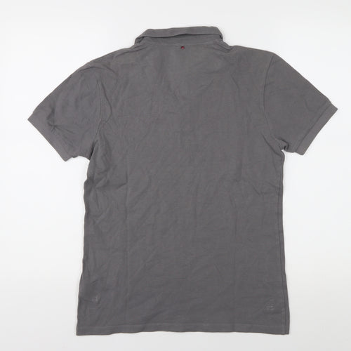 Pretty Green Men's Grey XS Polo Shirt 100% Cotton