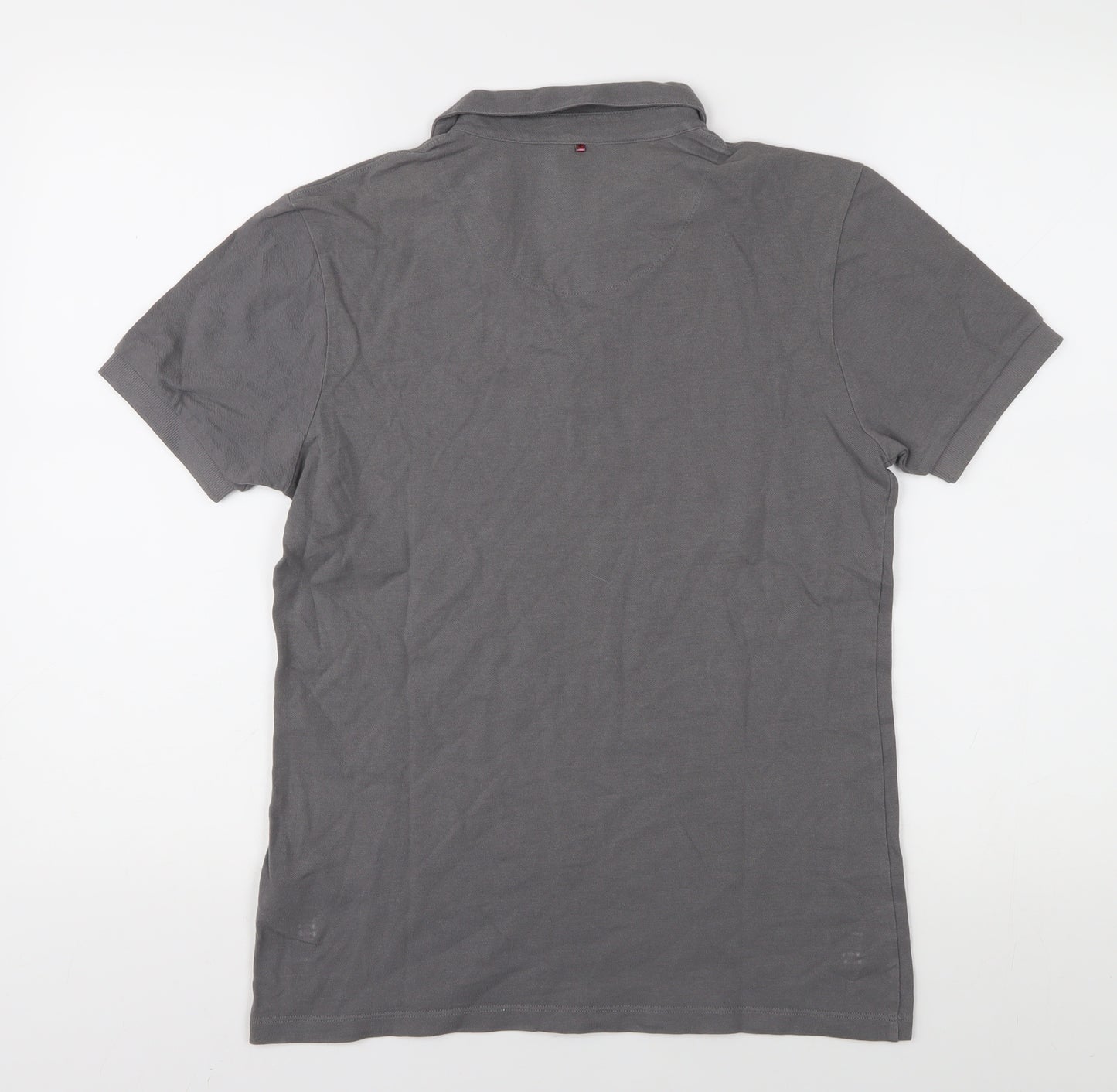 Pretty Green Men's Grey XS Polo Shirt 100% Cotton