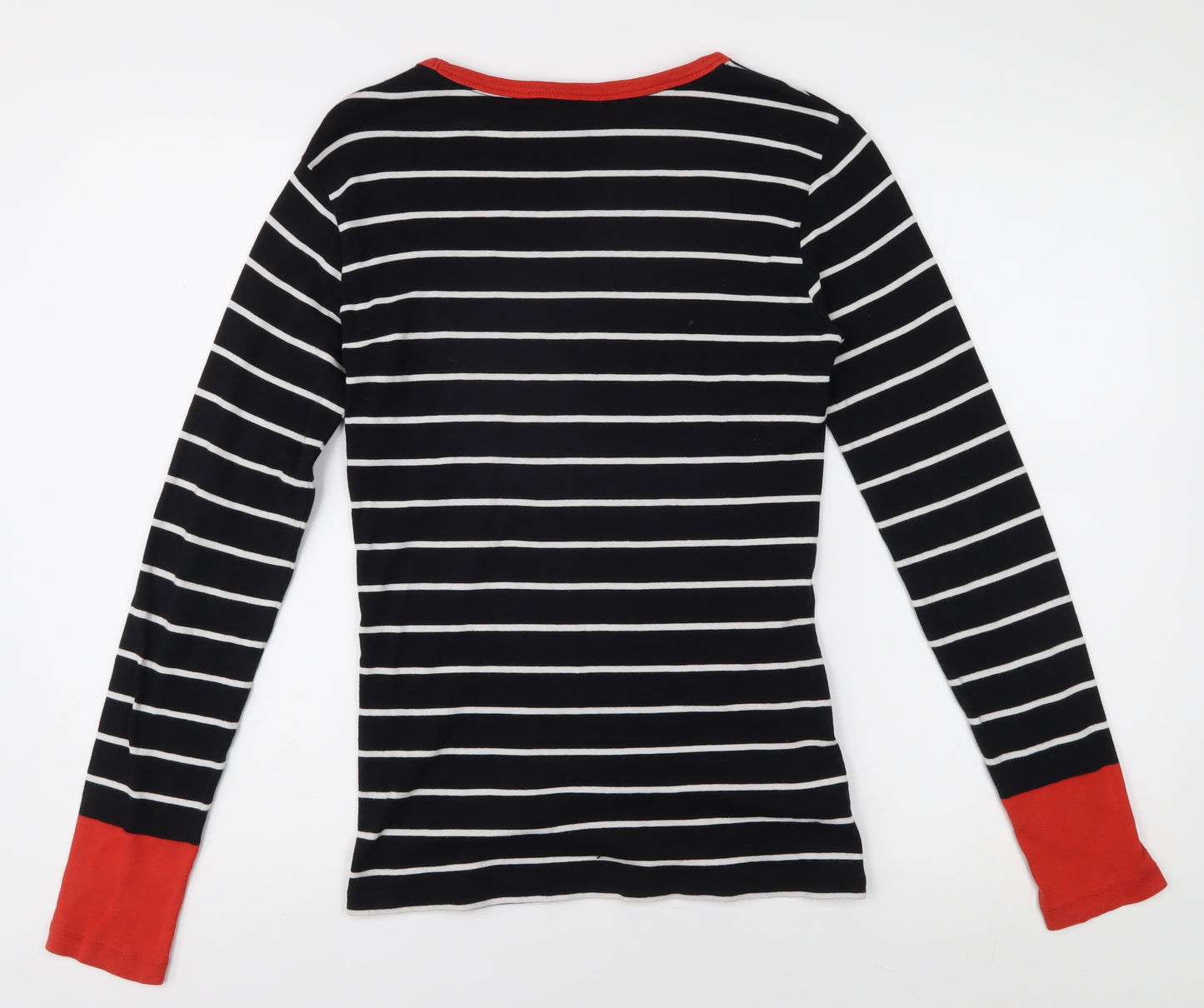 Long Tall Sally Women's Black Striped T-Shirt XS