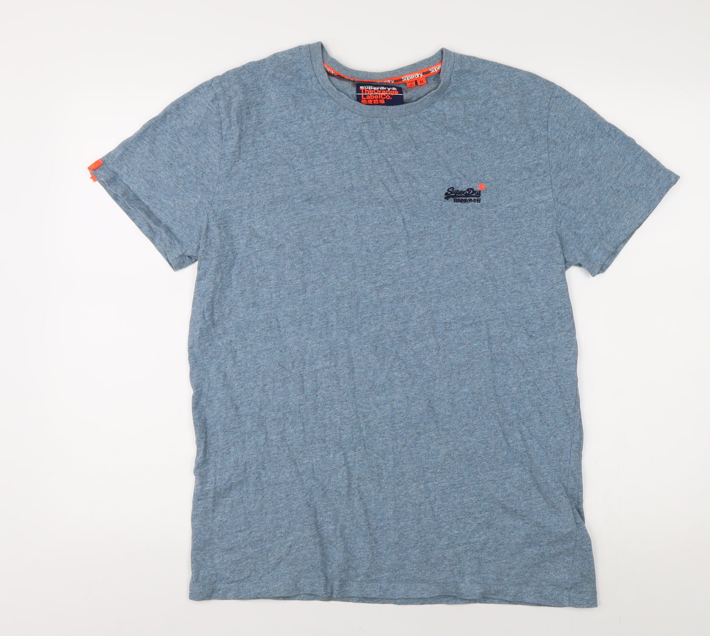 Superdry Men Blue XL Crew Neck T-Shirt Logo