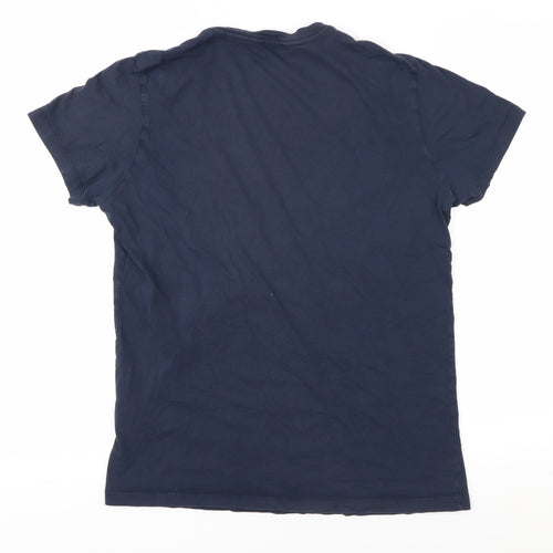 Diesel Men's Blue Graphic T-Shirt, Size M, Regular Fit
