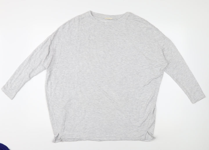 Hush Grey Women's XS Top 3/4 Sleeve Round Neck