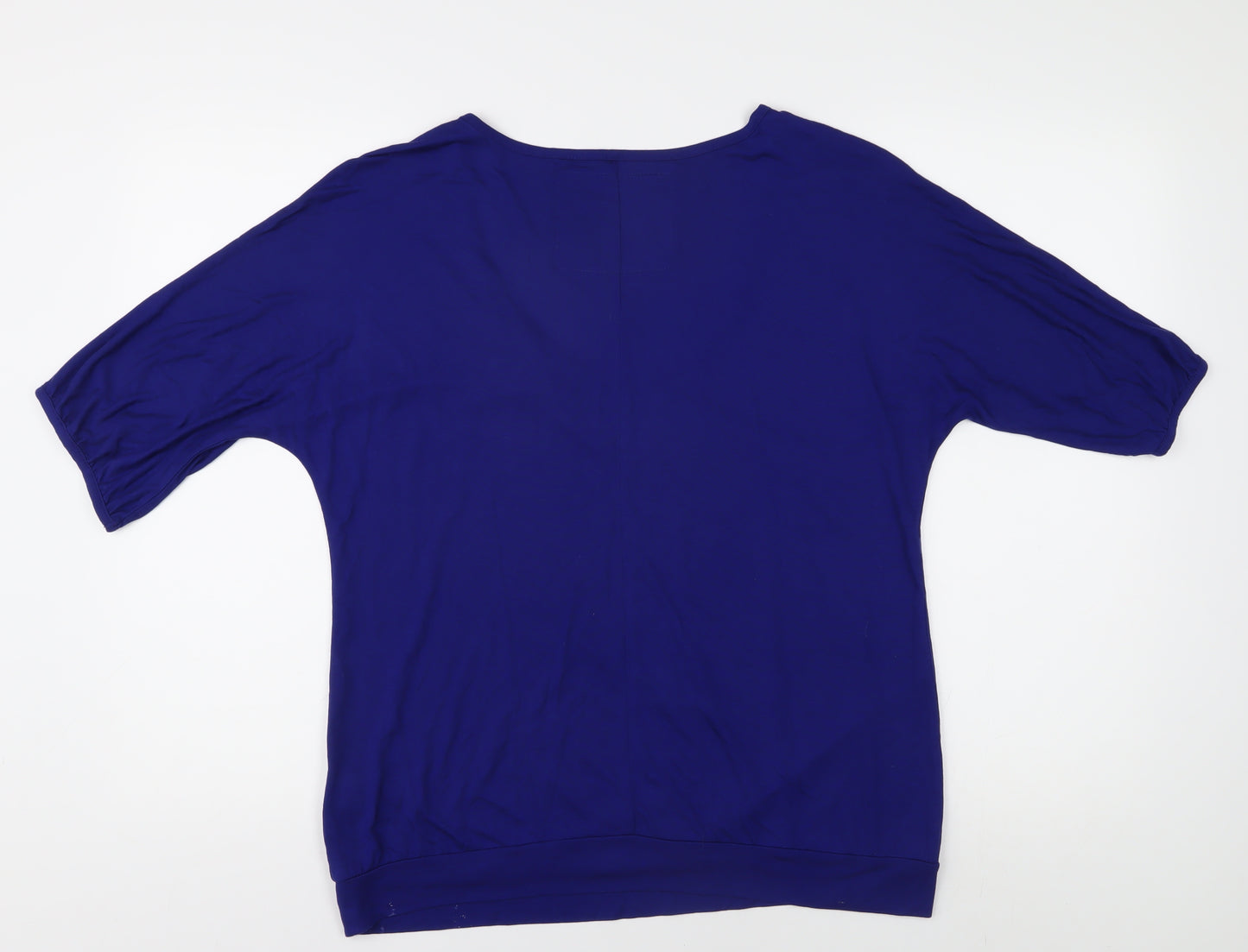 Jasper Conran Women's Blue V-Neck T-Shirt, Size 14