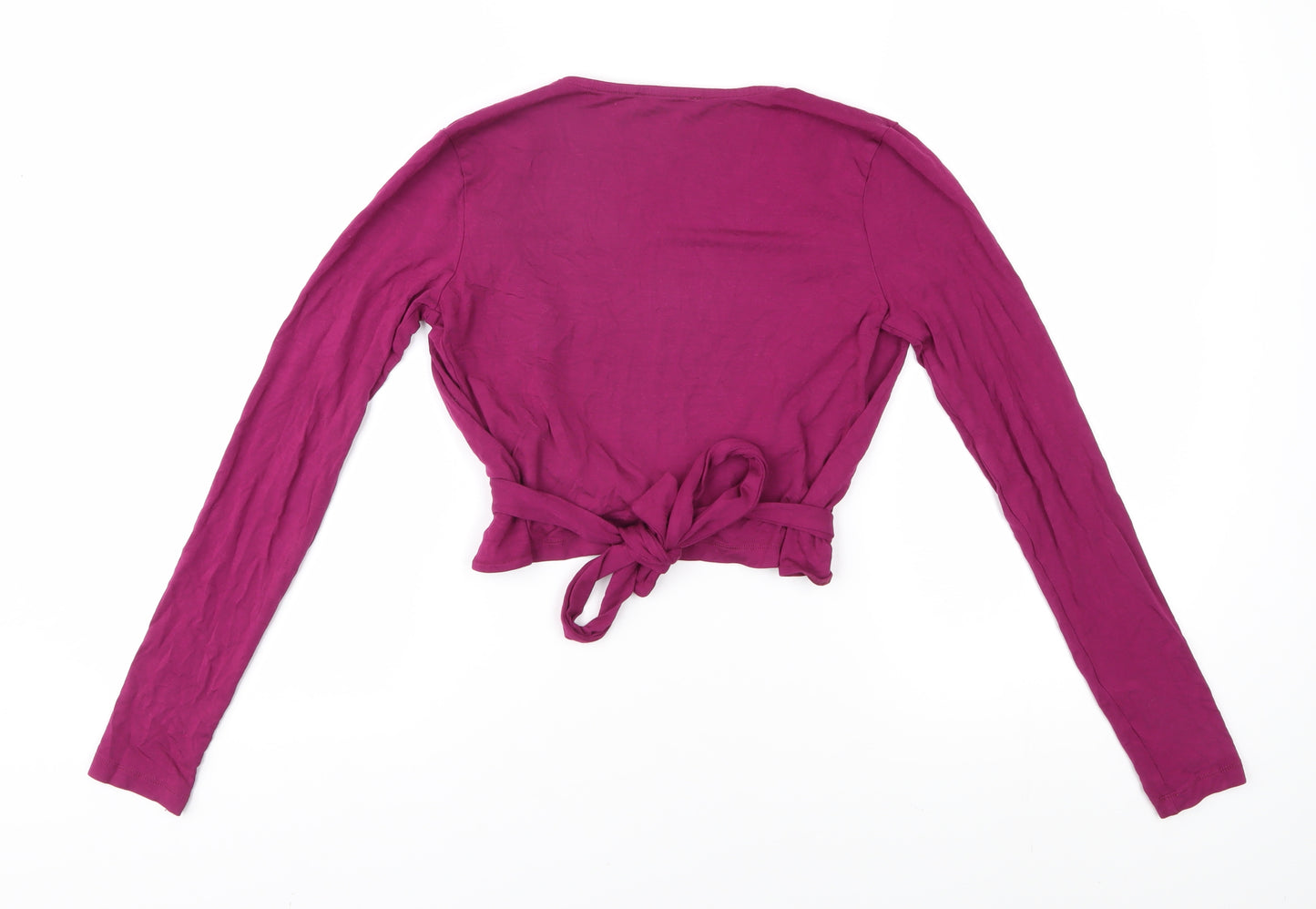 NA-KD Women's Purple Wrap Blouse Size S Viscose