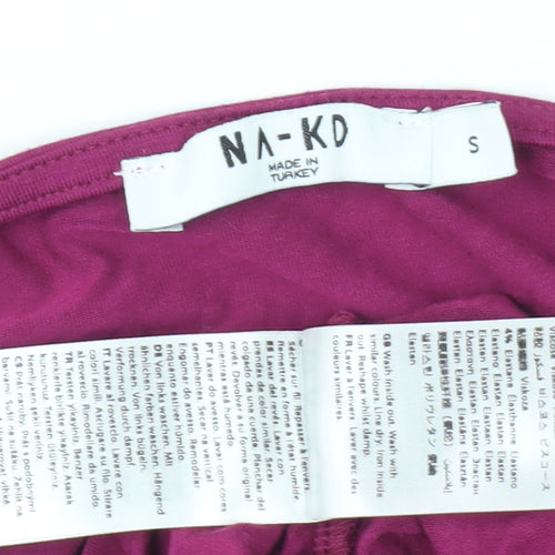 NA-KD Women's Purple Wrap Blouse Size S Viscose