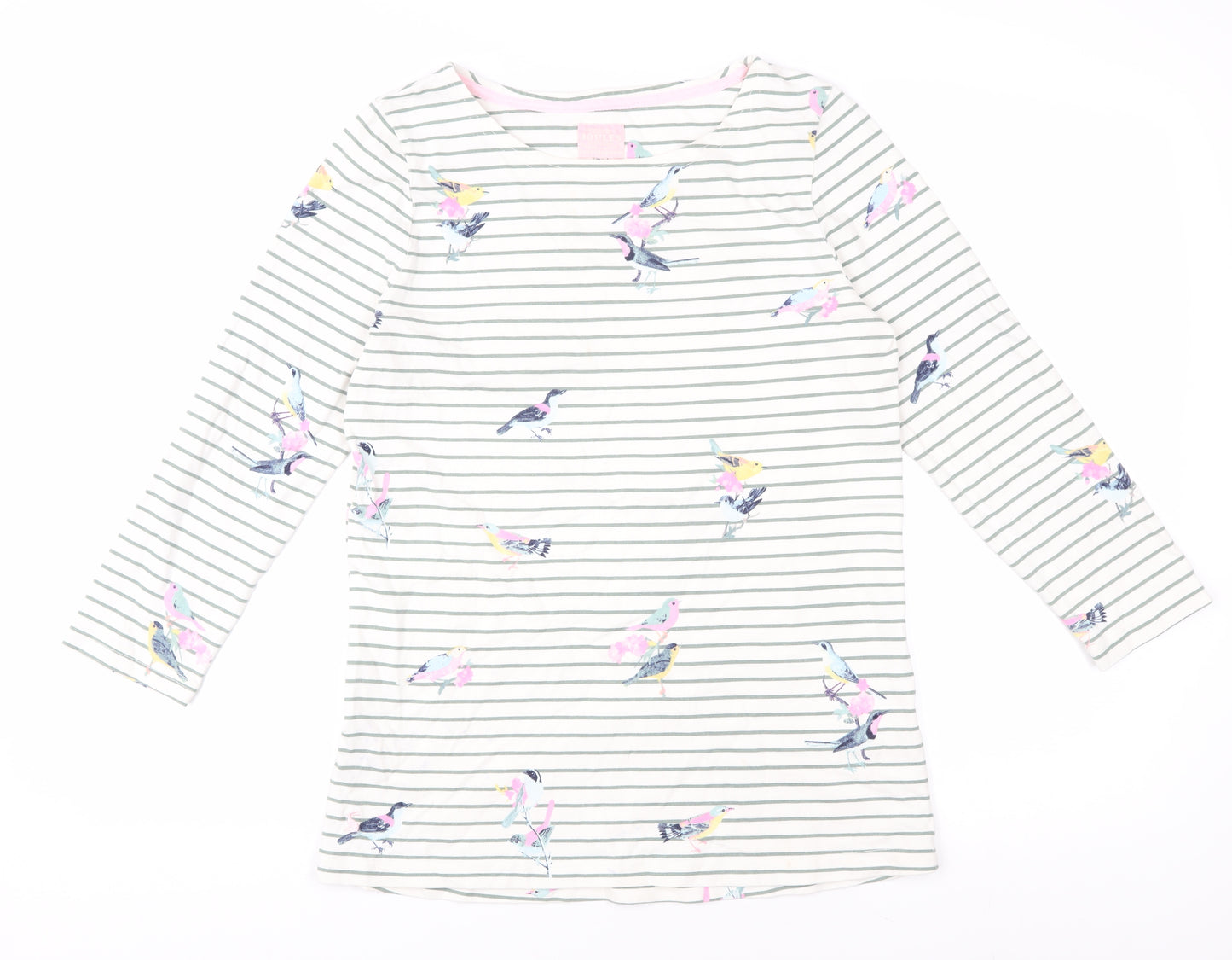 Joules Women's Multicoloured Bird T-Shirt Size 14