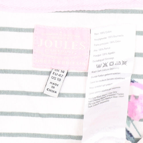 Joules Women's Multicoloured Bird T-Shirt Size 14