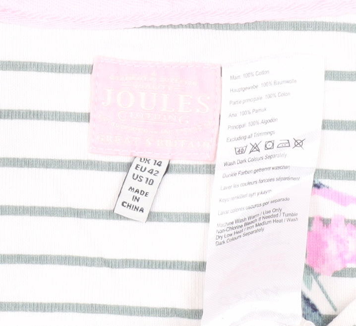 Joules Women's Multicoloured Bird T-Shirt Size 14