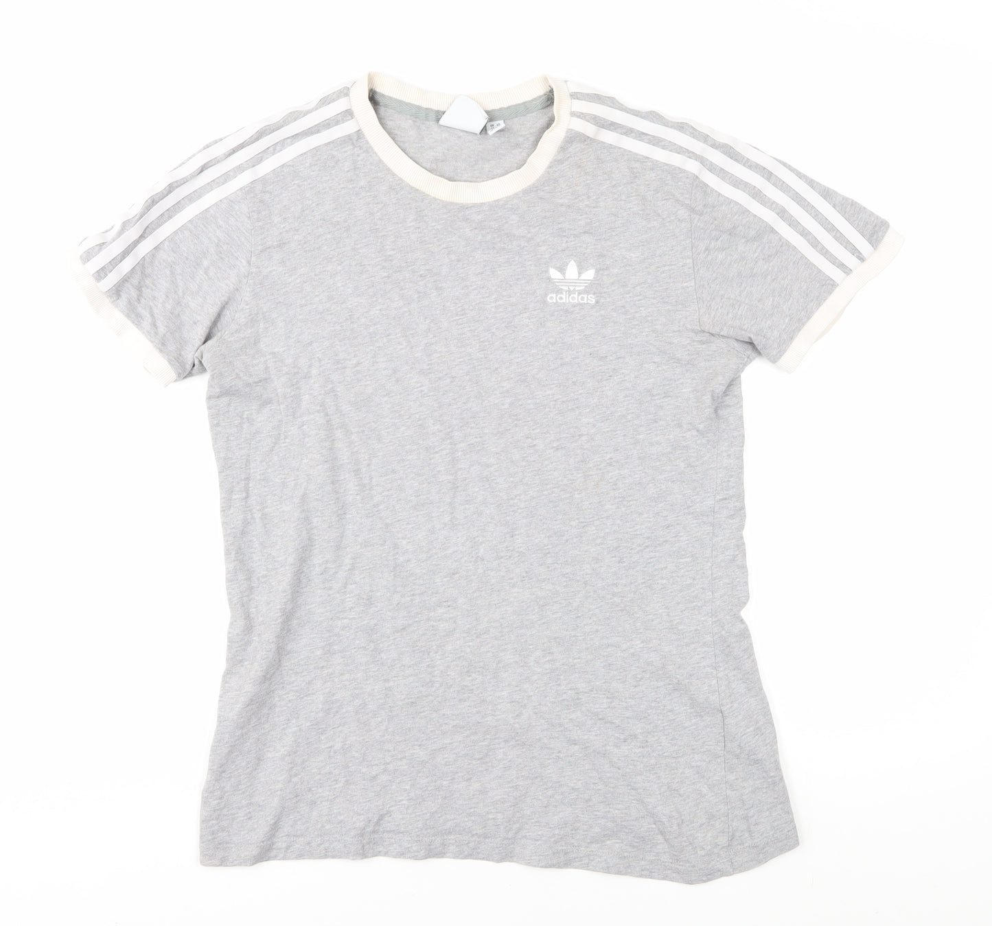 Adidas Women's Grey Ringer T-Shirt Size 12