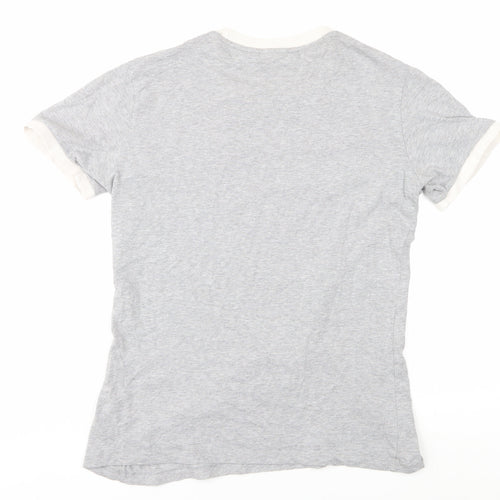 Adidas Women's Grey Ringer T-Shirt Size 12