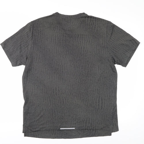 Nike Men's Grey Running T-Shirt S, Athletic, Quick Dry