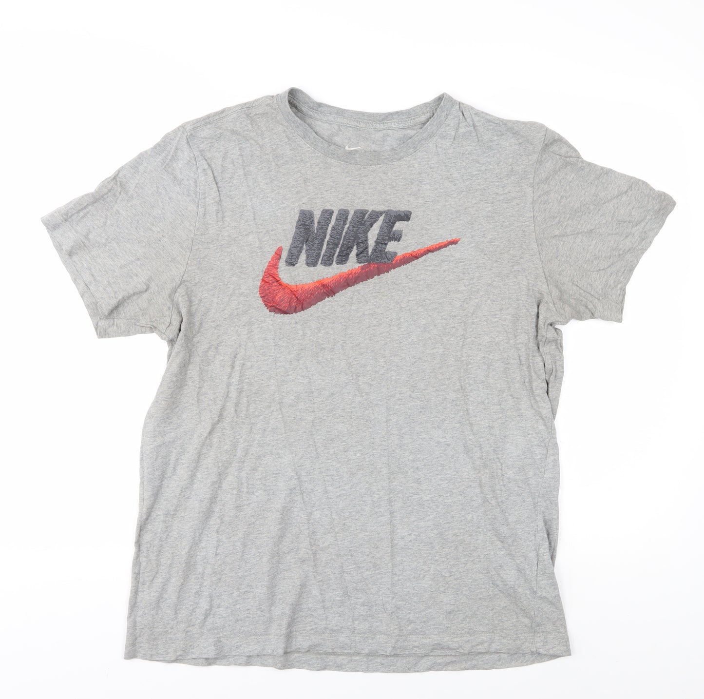Nike Men's Grey T-Shirt Size L Gym Sportswear