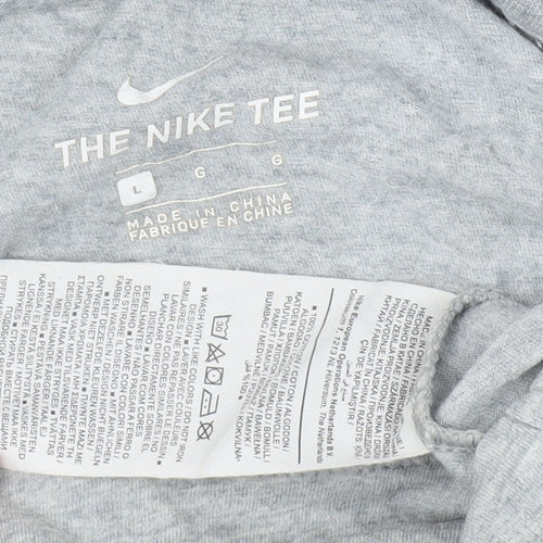 Nike Men's Grey T-Shirt Size L Gym Sportswear