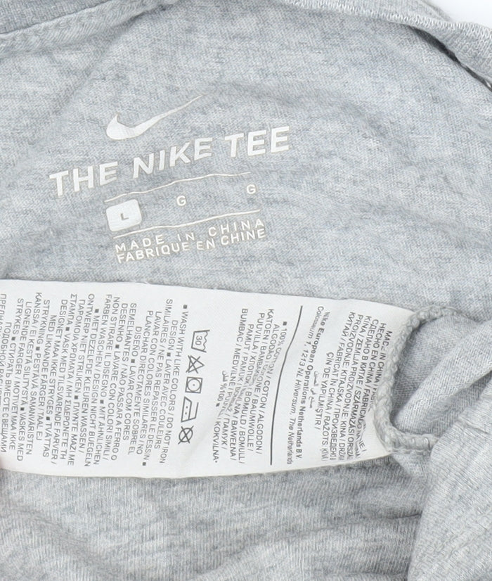 Nike Men's Grey T-Shirt Size L Gym Sportswear