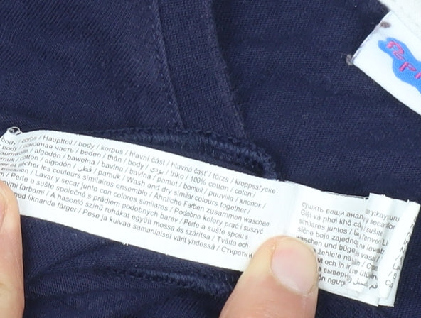 Peppa Pig XL Blue Cotton Daddy Pig T-Shirt