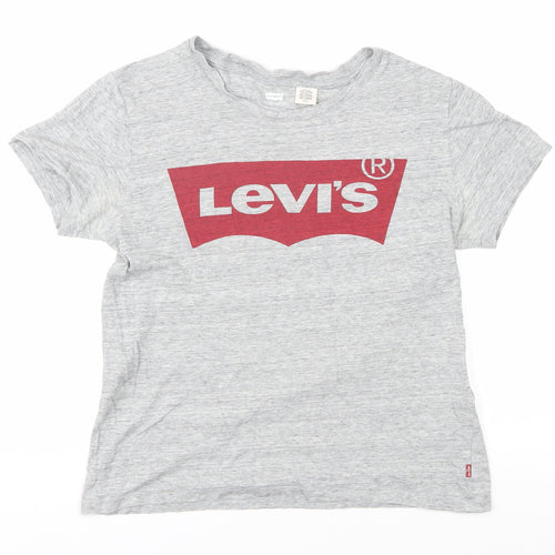 Levi's Women's Grey Basic Crew Neck T-Shirt - Size S