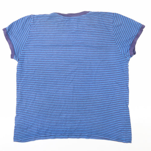 Lee Unisex Adults Blue Striped Relaxed Fit T-Shirt
