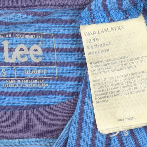 Lee Unisex Adults Blue Striped Relaxed Fit T-Shirt