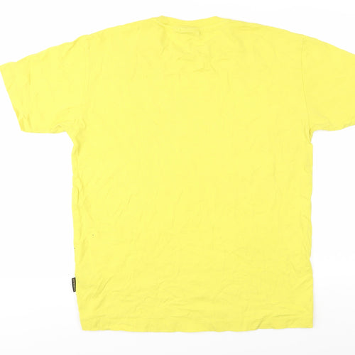 Napapijri Men's Yellow Cotton Short Sleeve T-Shirt
