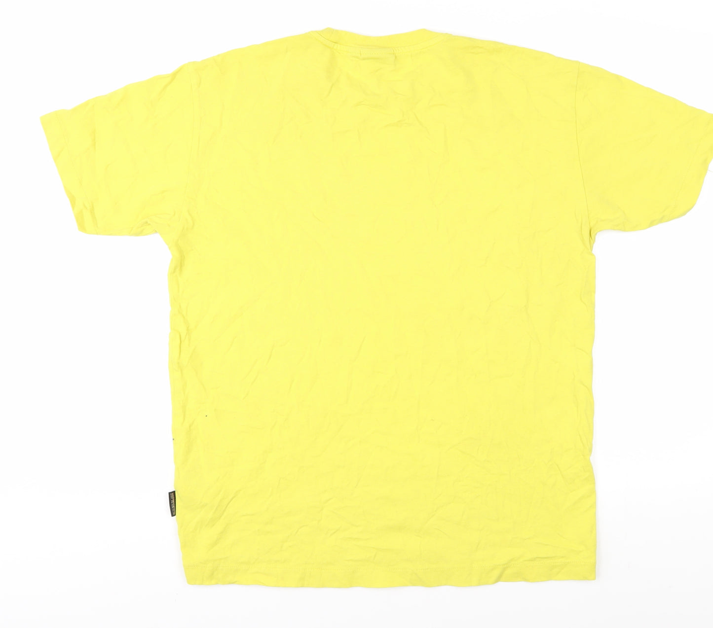 Napapijri Men's Yellow Cotton Short Sleeve T-Shirt