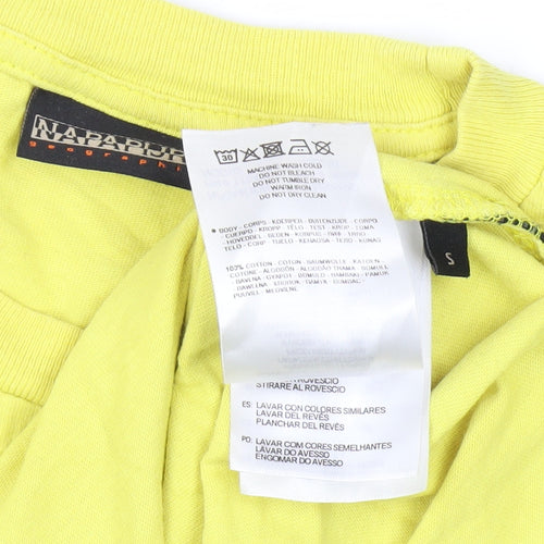 Napapijri Men's Yellow Cotton Short Sleeve T-Shirt