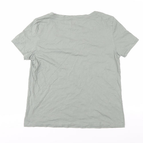 GAP Men's Green V-Neck T-Shirt, Medium, Cotton