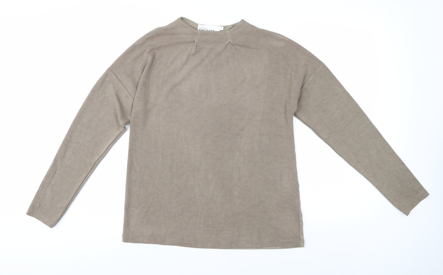 Karen by Simonsen Women's Beige Long Sleeve Jersey Top