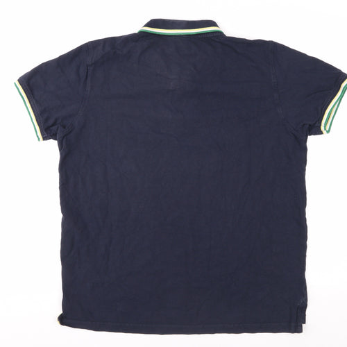 Brave Soul Men's Blue Polo Shirt L