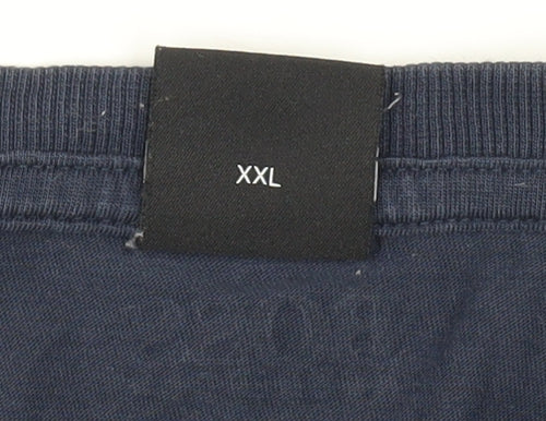 Hugo Boss Men's Blue XXL T-Shirt, Cotton, Crew Neck