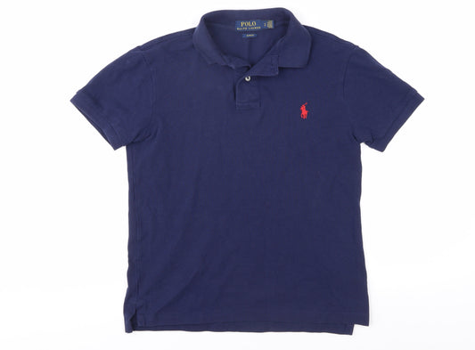 Ralph Lauren Men's Blue Slim Fit Polo Shirt S