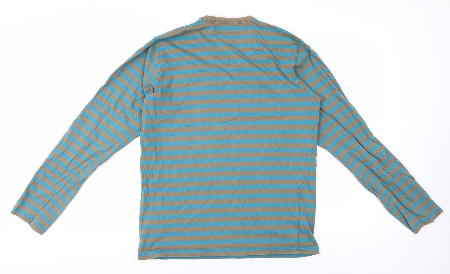 Agnes b. Women's Blue Striped Long Sleeve T-Shirt