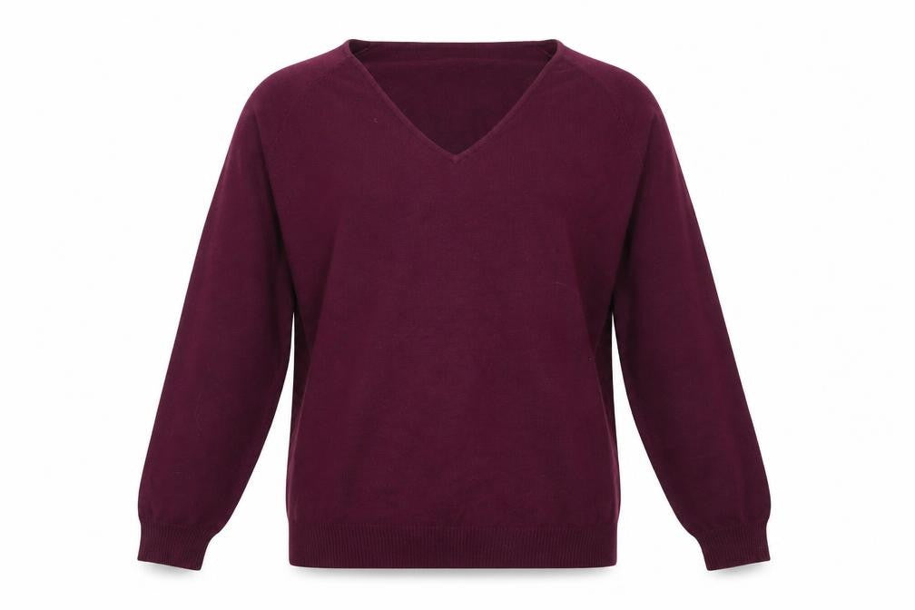 Front view of Phase Eight Women's Purple Knit jumper V-Neck S